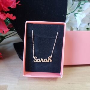 "Sarah" Intial Necklace 14K Rose Gold
